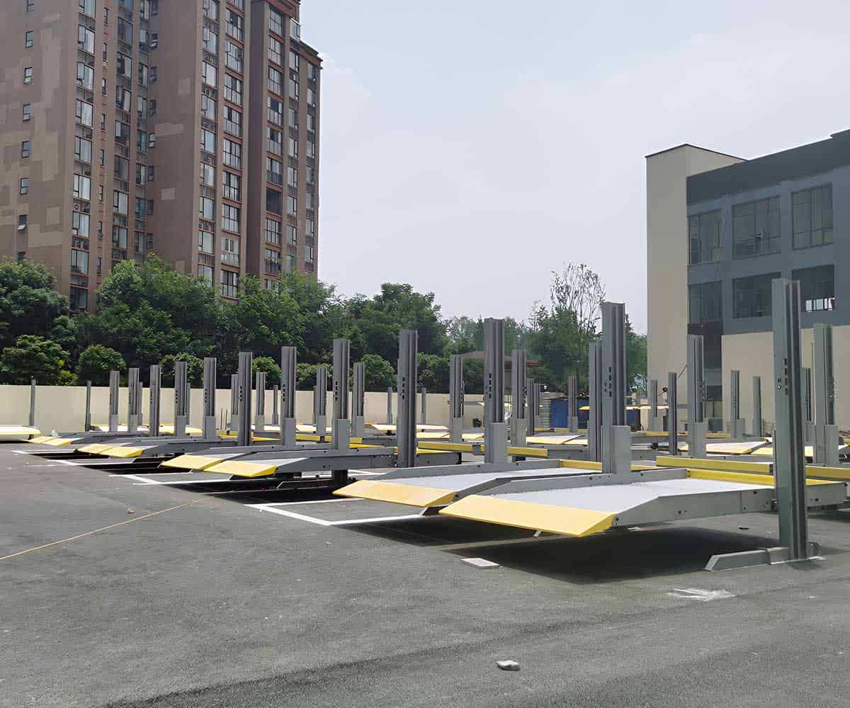 3層升降橫移機械式立體停車設(shè)備劃線標(biāo)準(zhǔn)尺寸指南